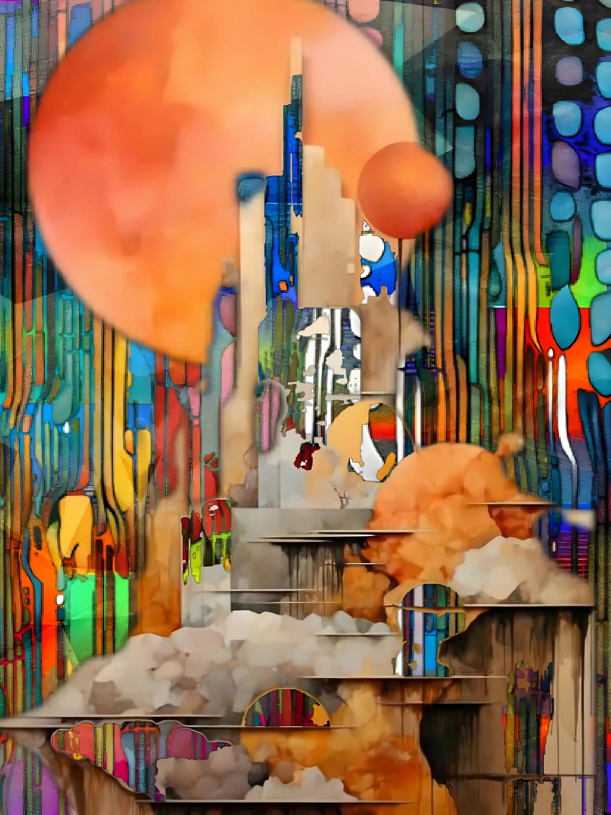 Circuit Tower Artwork - Modern Expressions Collection Moss' Gallery